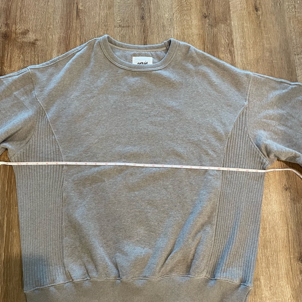 Aerie Tres Chic Sweatshirt NWT Medium Taupe - Picture 7 of 12